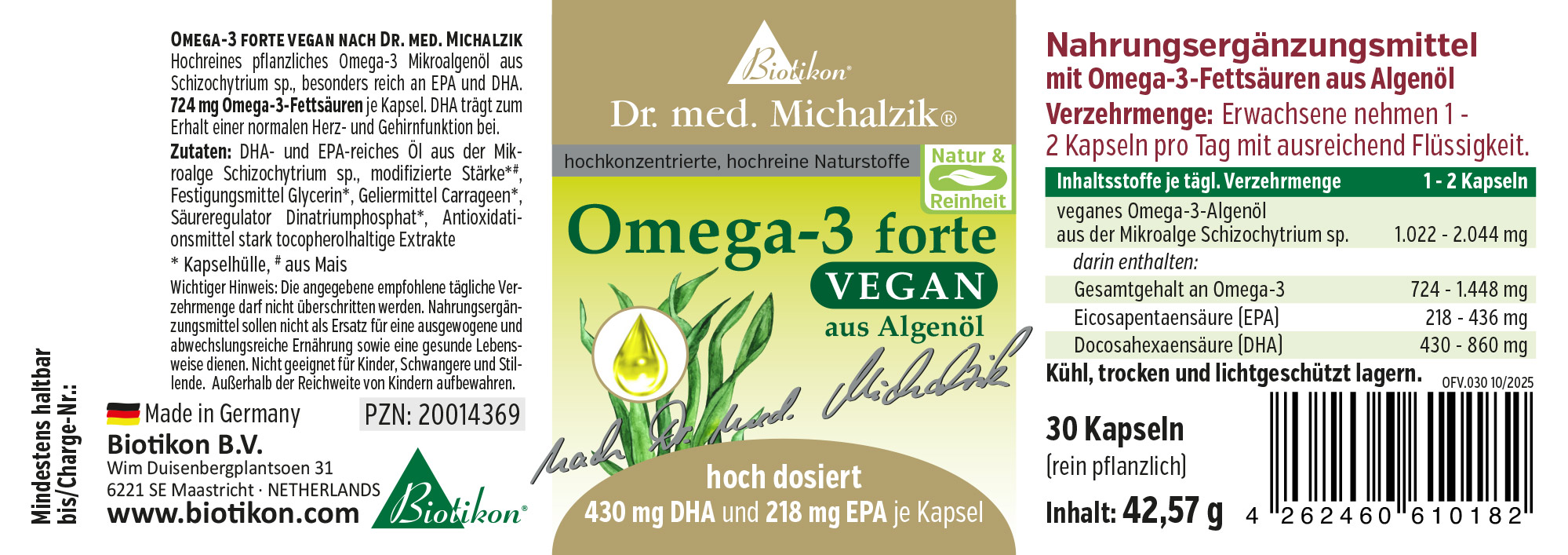 Omega-3 forte vegan - 30 capsule