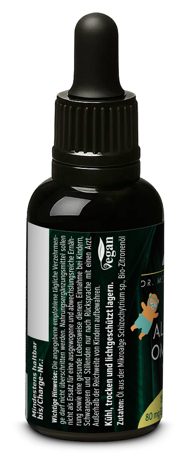 Olio di alghe Omega-3 vegano per bambini