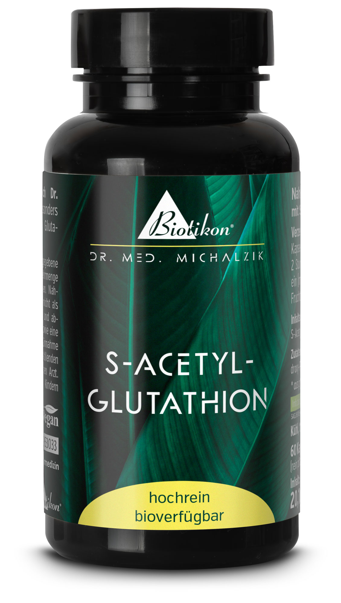 Dose di S-Acetil-Glutatione vista frontale Dose di S-Acetil-Glutatione vista frontale