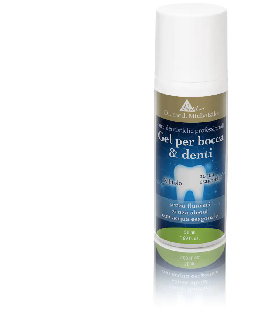 Gel per bocca e denti – 50 ml Gel per la bocca e i denti in flacone spray da 50 ml, blu-verde, senza alcol.