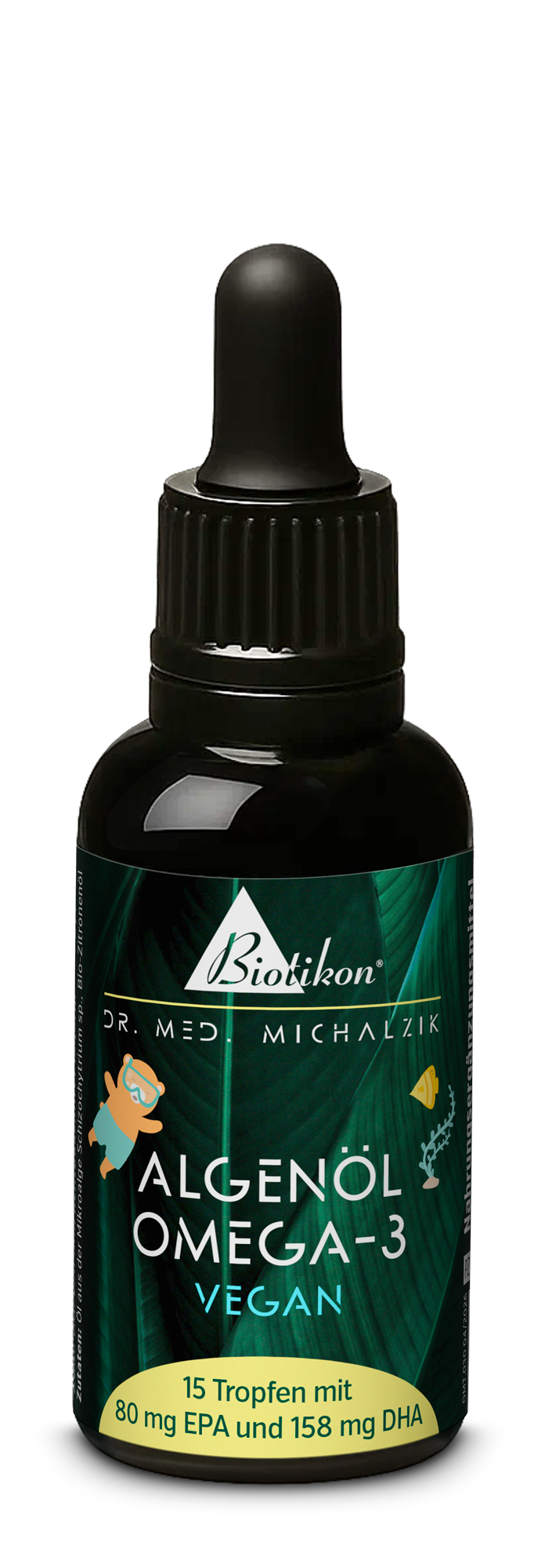 Olio di alghe Omega-3 vegano per bambini