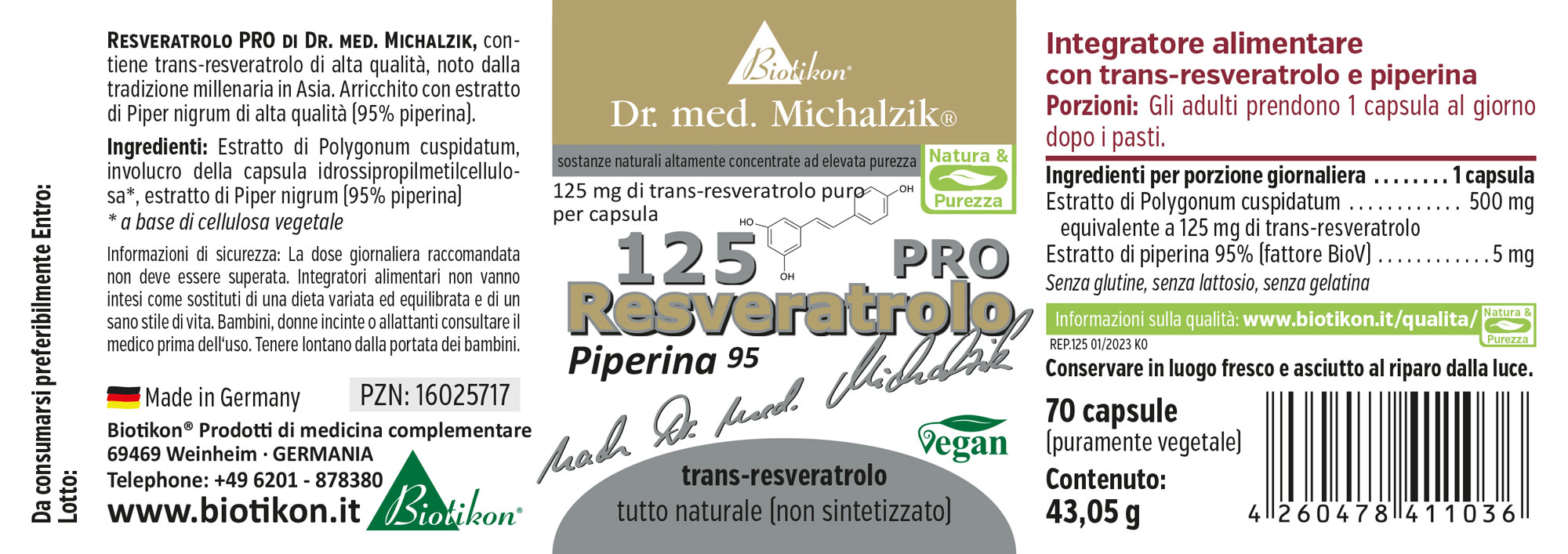 Resveratrolo 125 PRO