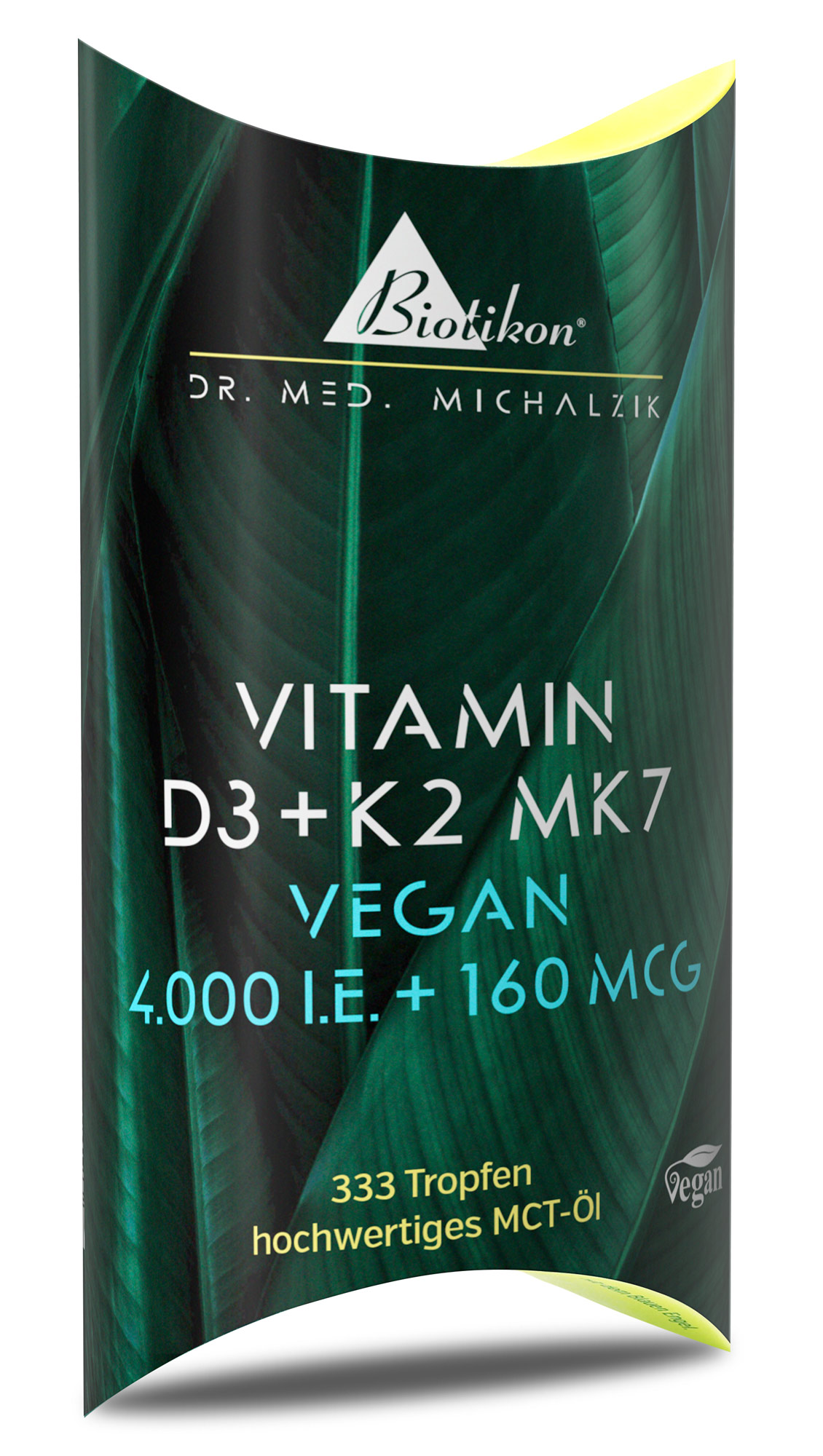 Scatola vegana di vitamina D3 K2-4000 UI Scatola vegana di vitamina D3 K2-4000 UI