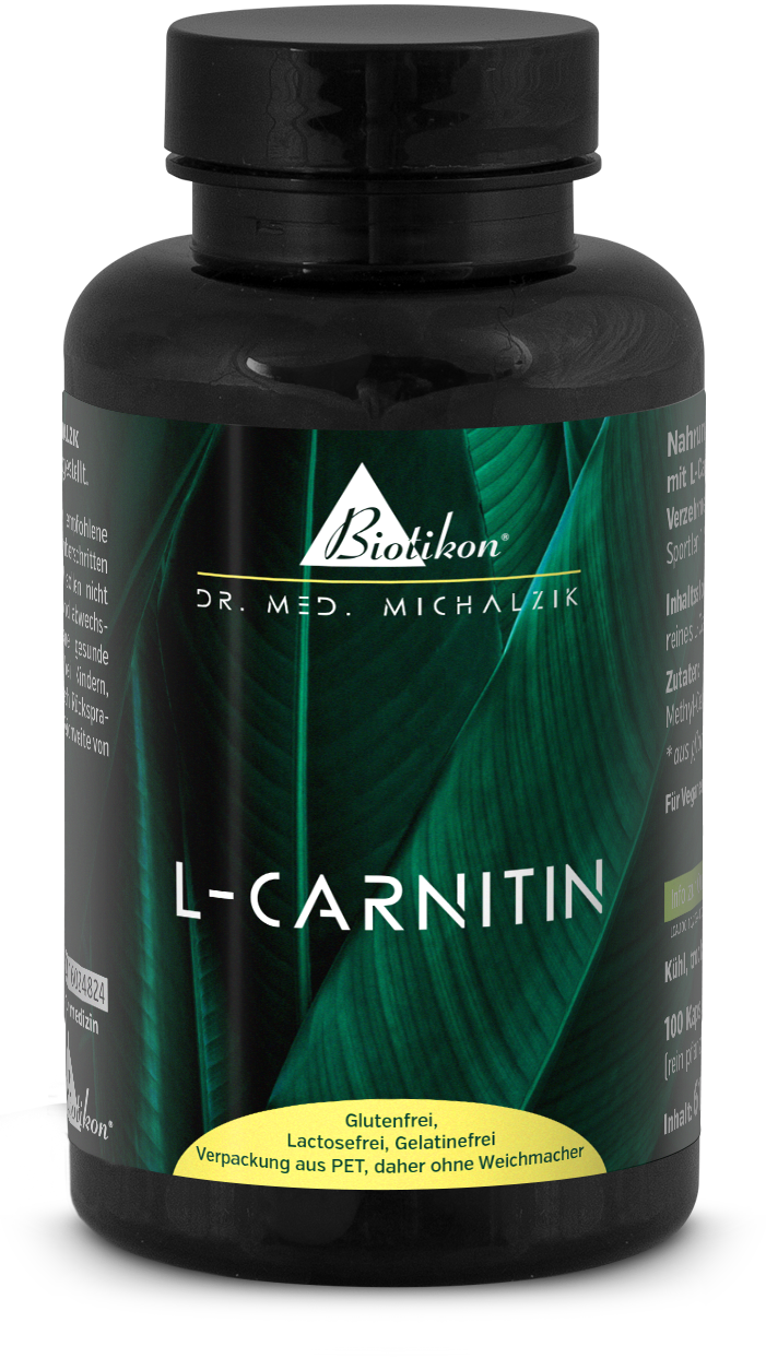 L-Carnitina 100 Capsule Integratore alimentare L-Carnitina, 100 capsule in confezione PET scura, senza glutine, senza gelatina.