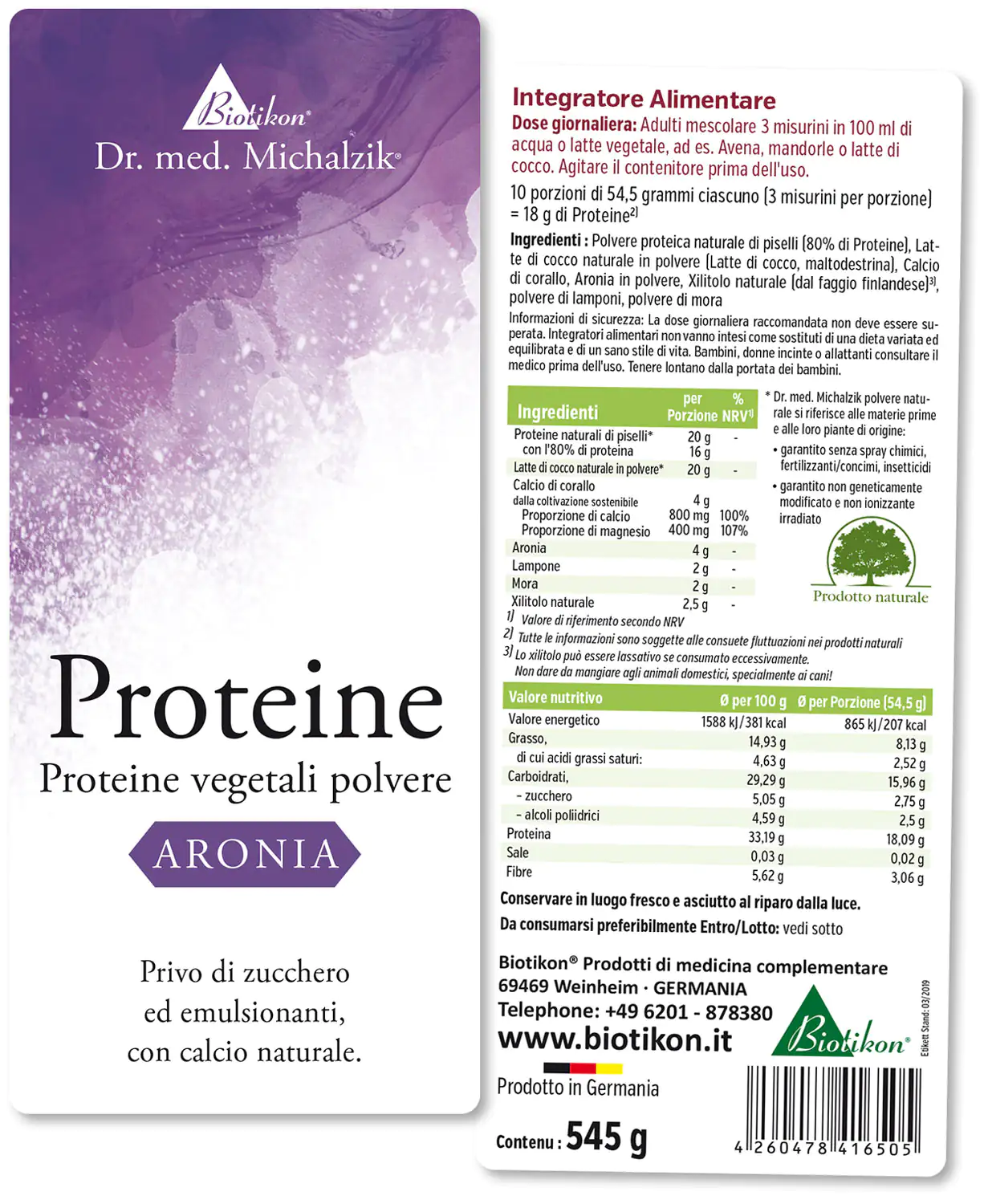 Proteine - 3-pack, 2x Aronia + Cacao
