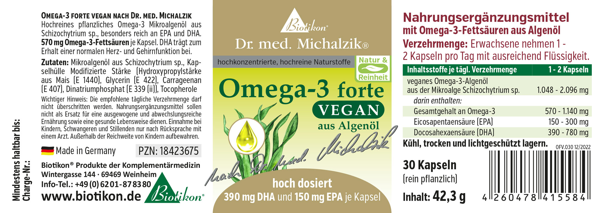 Omega-3 forte vegan - 30 capsule