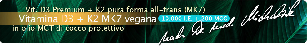 Vitamina D3 + K2 MK7 10.000 UI + 200 mcg gocce vegane