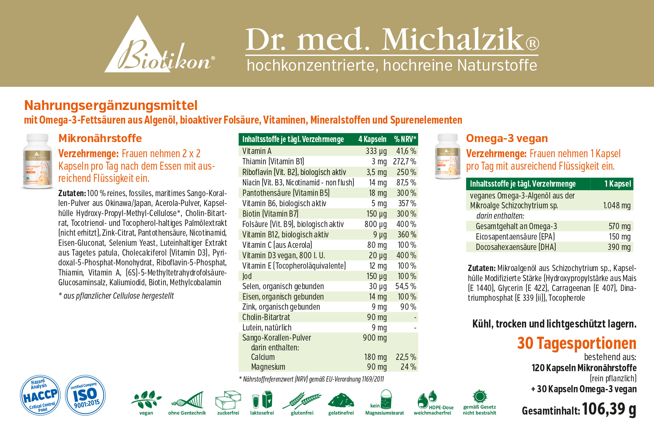 Capsule di Micronutrienti - 120 Pezzi Integratore alimentare in confezione opaca, 120 capsule, formula ricca di micronutrienti, capsule bianche.