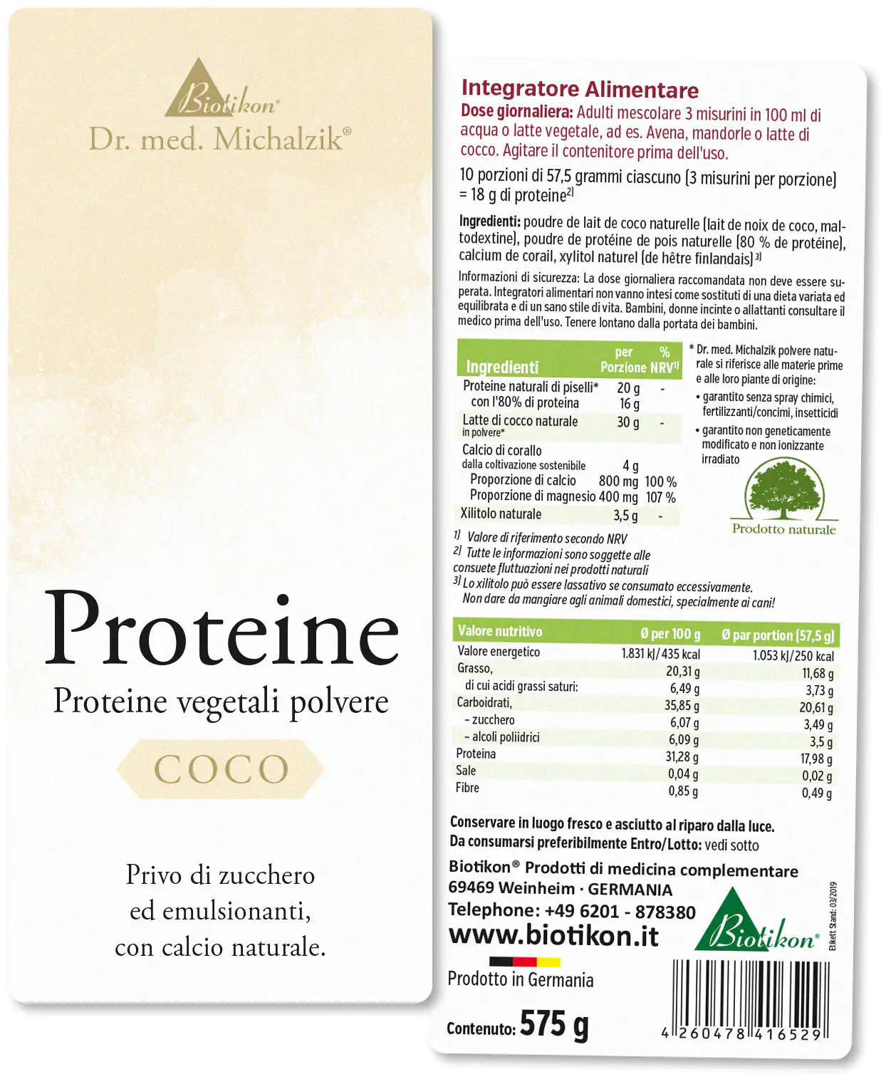 Proteine - 2-pack, Noce di cocco