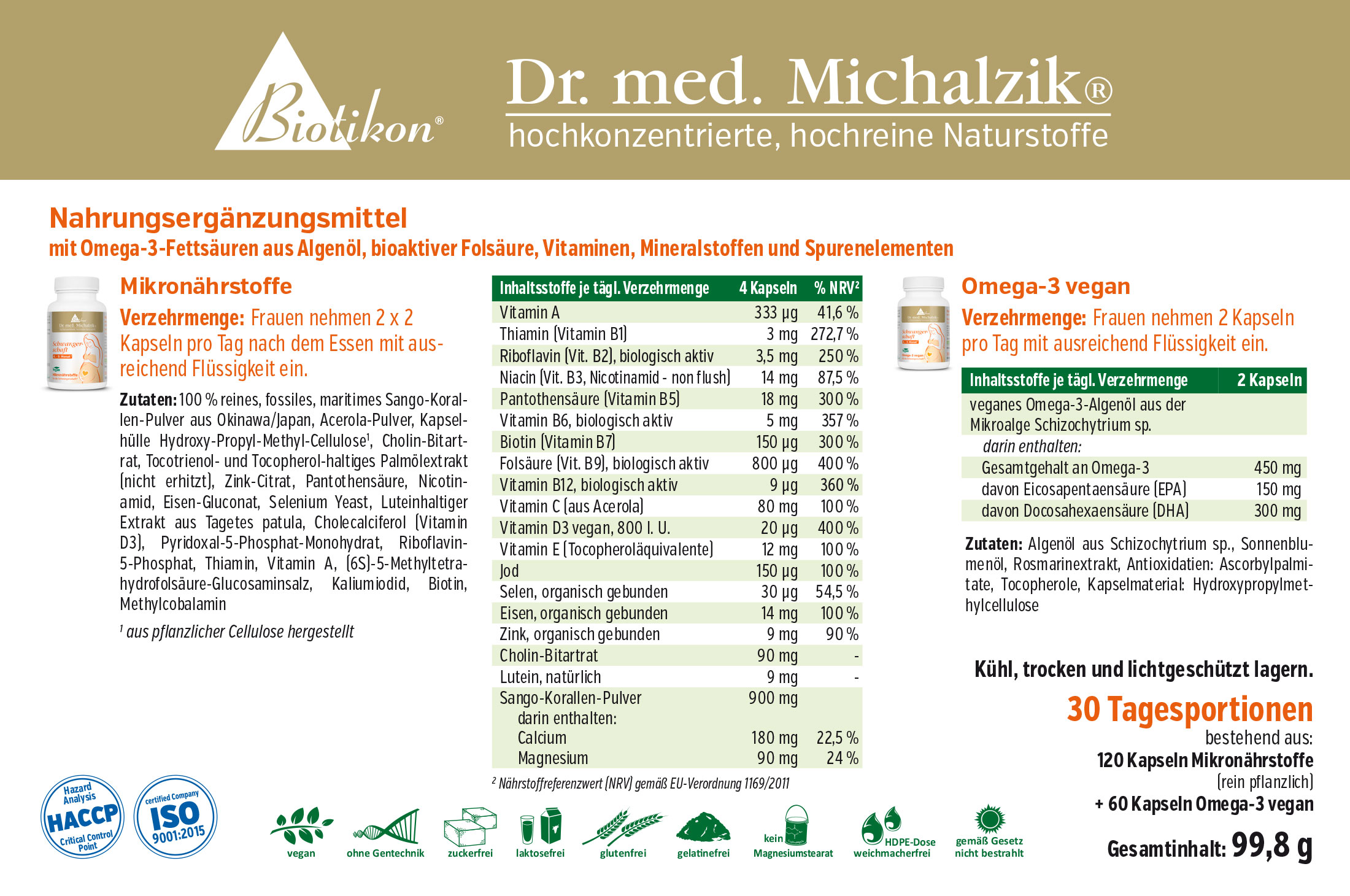 Capsule di Micronutrienti - 120 Pezzi Integratore alimentare in confezione opaca, 120 capsule, formula ricca di micronutrienti, capsule bianche.