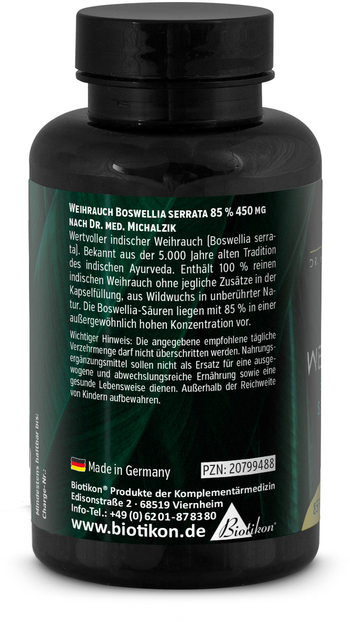 Incenso 450 mg Boswellia serrata Lattina retrospetto