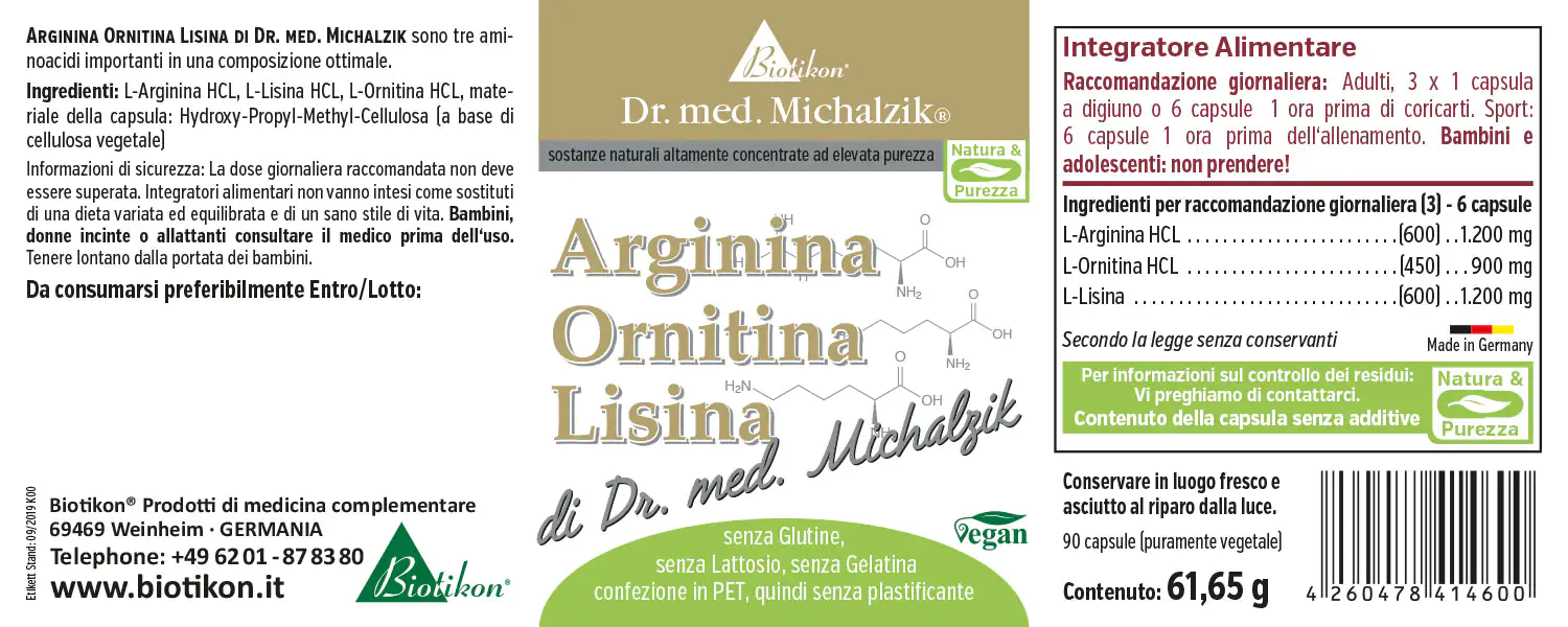 Arginina Ornitina Lisina di Dr. med. Michalzik