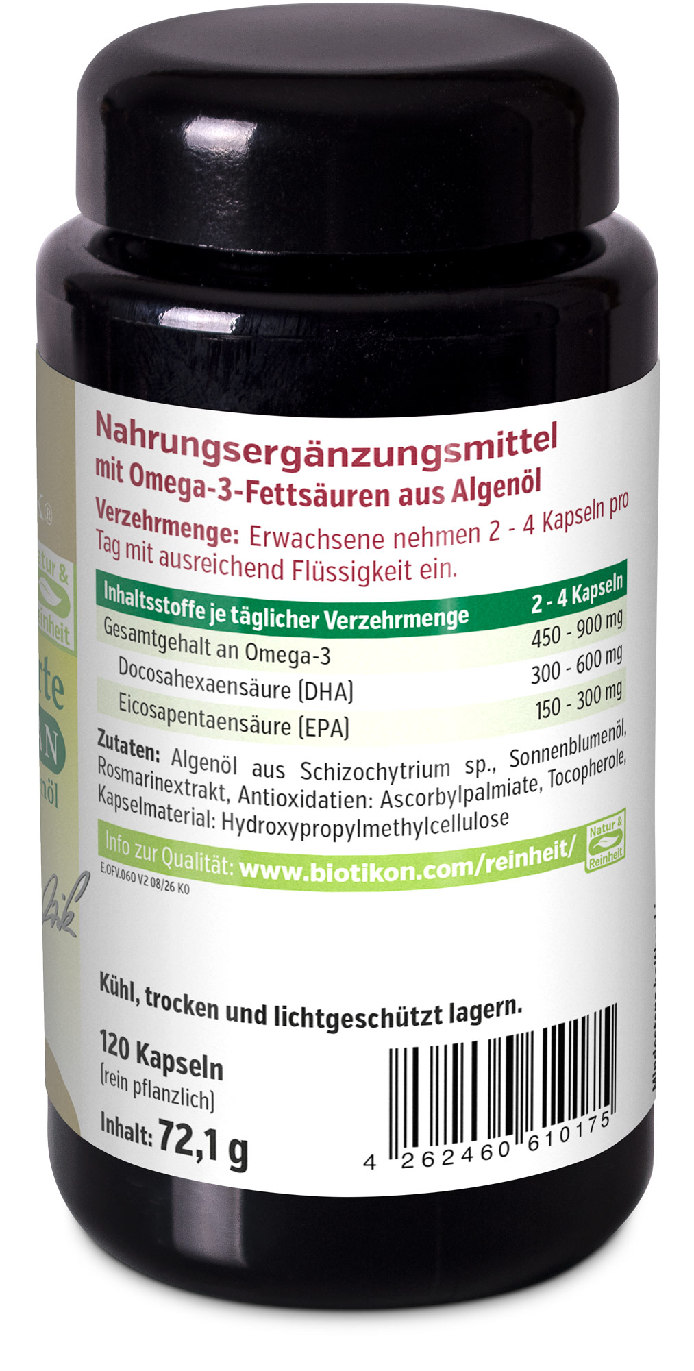 Omega-3 forte vegan -60 capsule, vetro viola