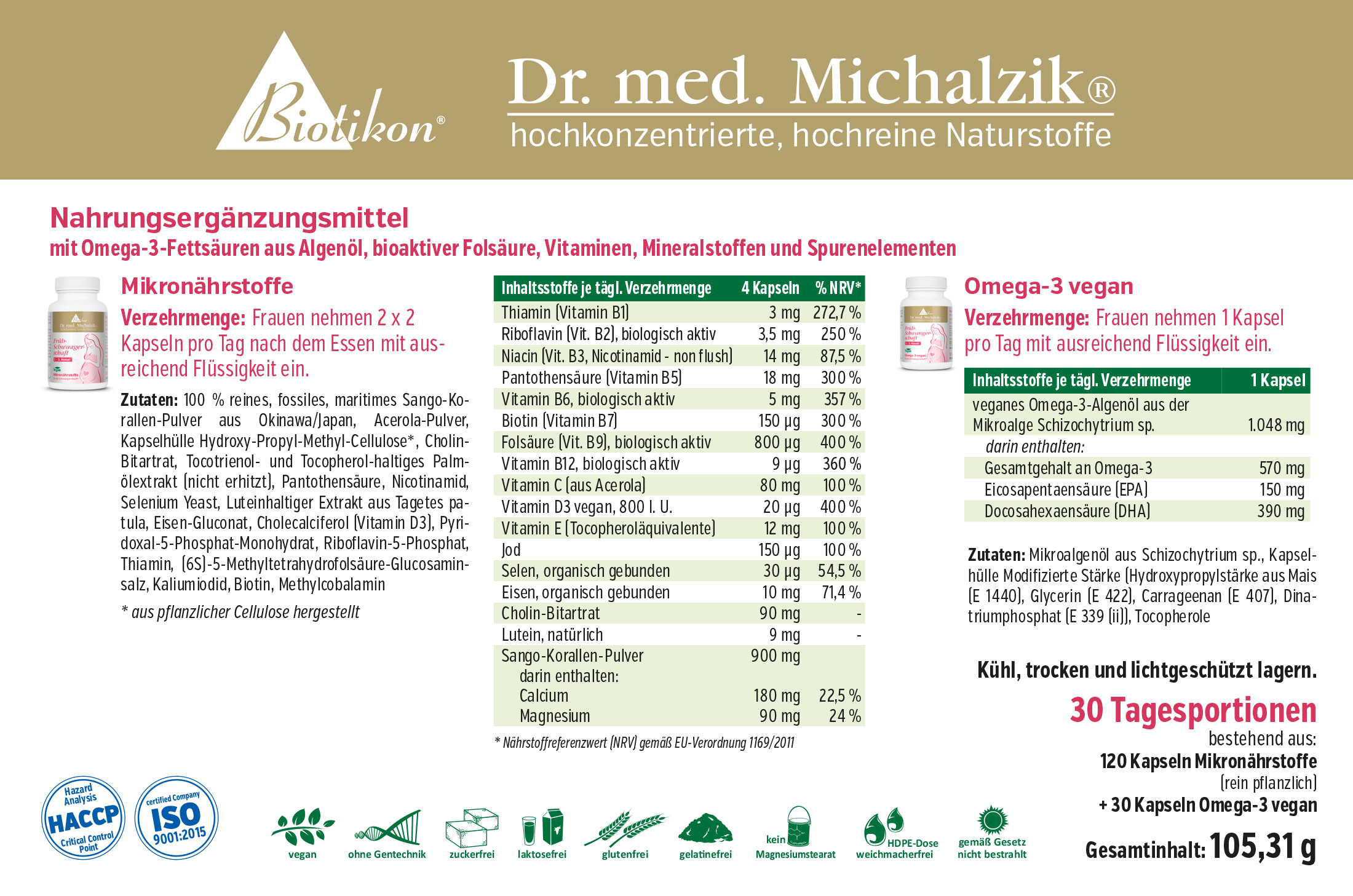 Micronutrienti 120 Capsule – Integratore Alimentare Integratore alimentare in forma di capsule, 120 capsule, per micronutrienti e Omega-3, confezione bianca