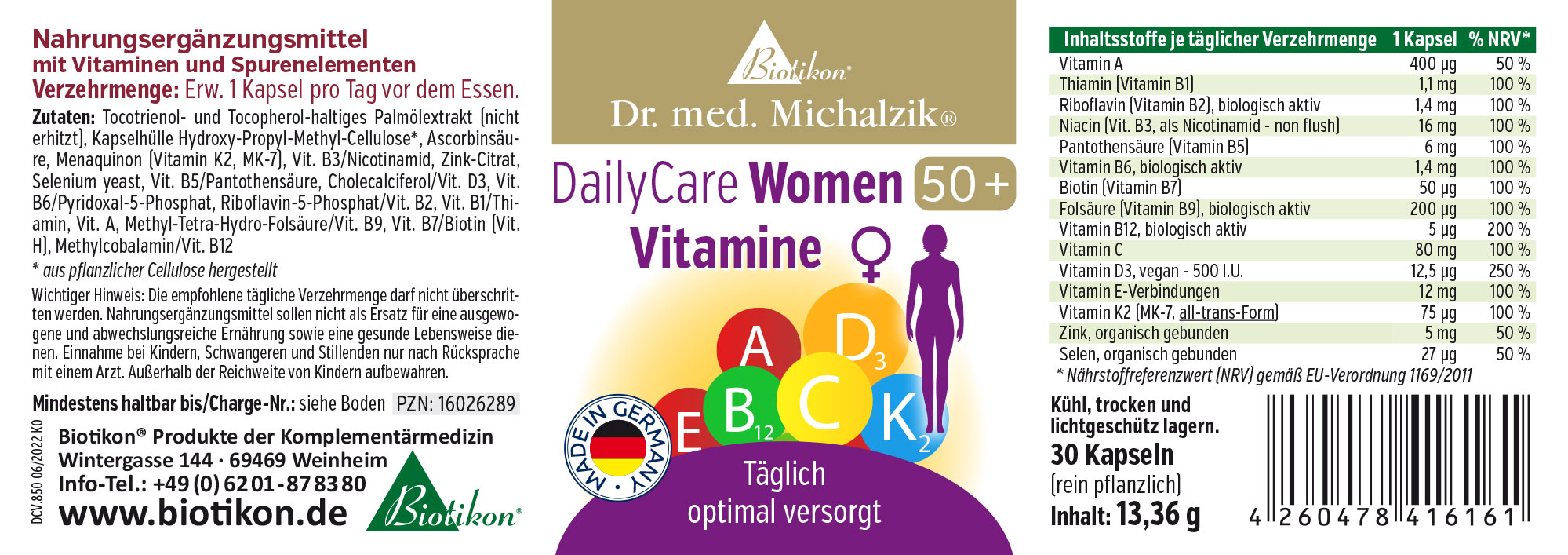 DailyCare Women 50+ Multivitaminici