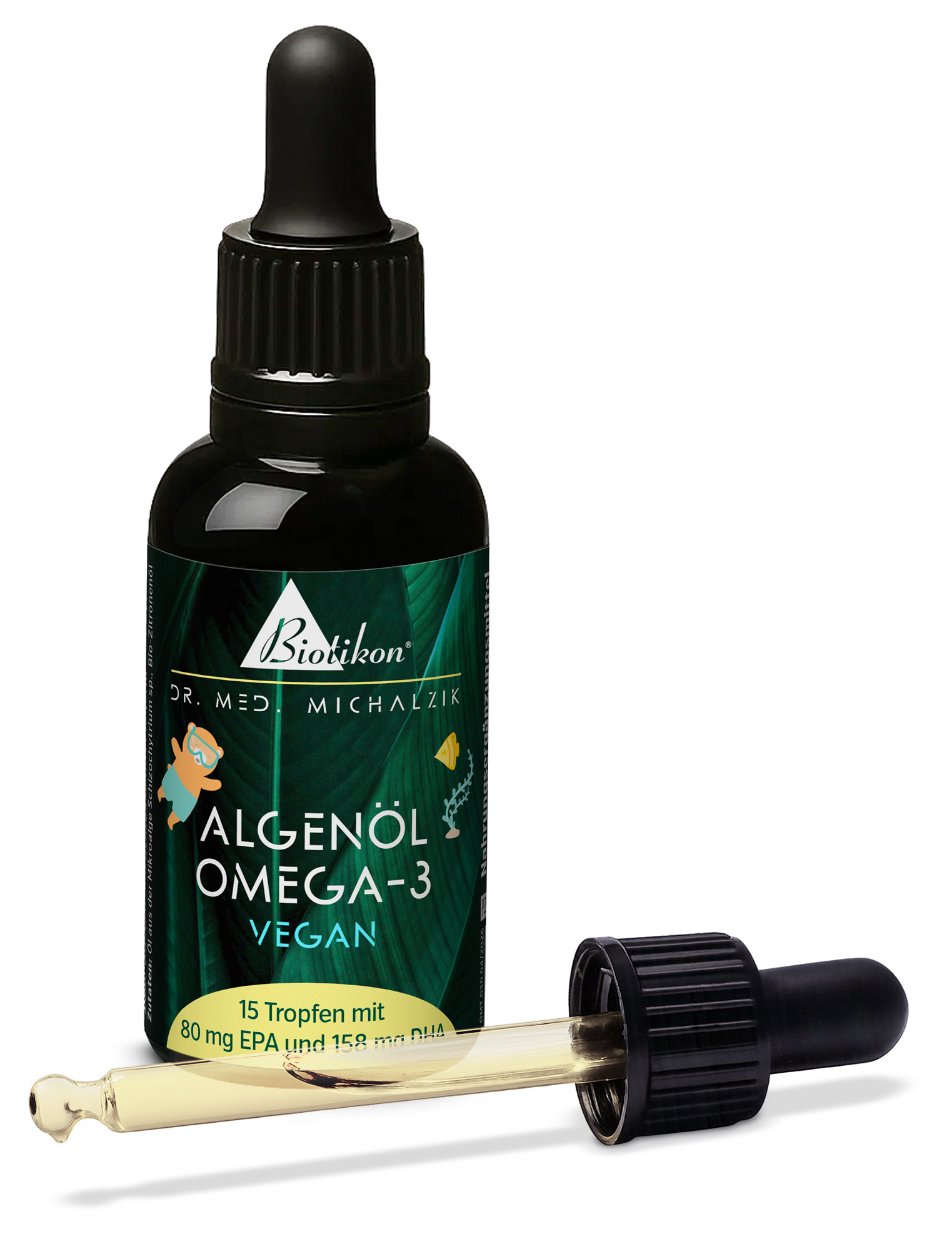 Olio di alghe Omega-3 vegano per bambini
